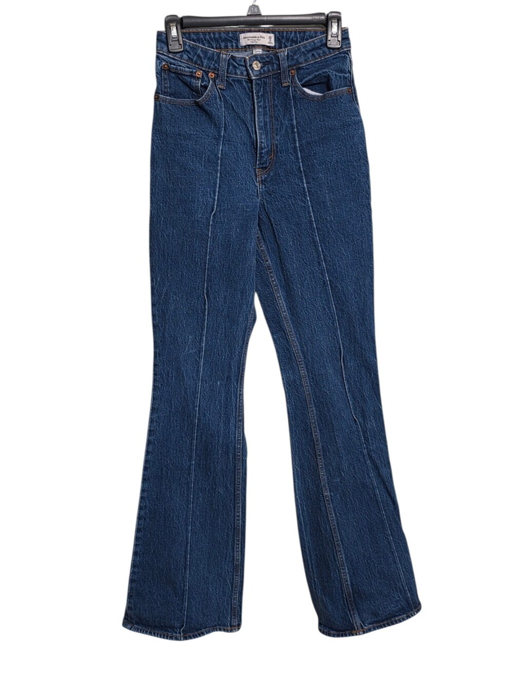 Abercrombie & Fitch The Vintage Flare High Rise Dark Wash Flare Jeans 2L 26"